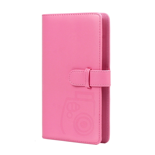 

96 Photos Album PU Leather Storage Clip Card Holder Books(Pink)