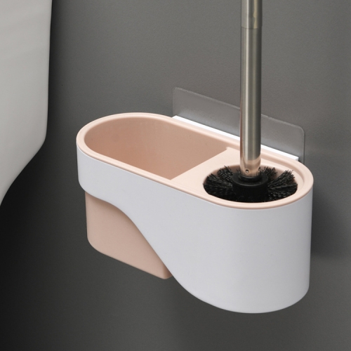 1 Pezzo Spazzolino Per Wc In Plastica Montato A Parete, Non Necessita Di  Fori, Design Con Manico Lungo Per La Pulizia Del Bagno