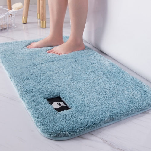 浴室卫生间吸水地垫地毯卧室防滑脚垫，尺寸:60x90厘米（浅蓝色）