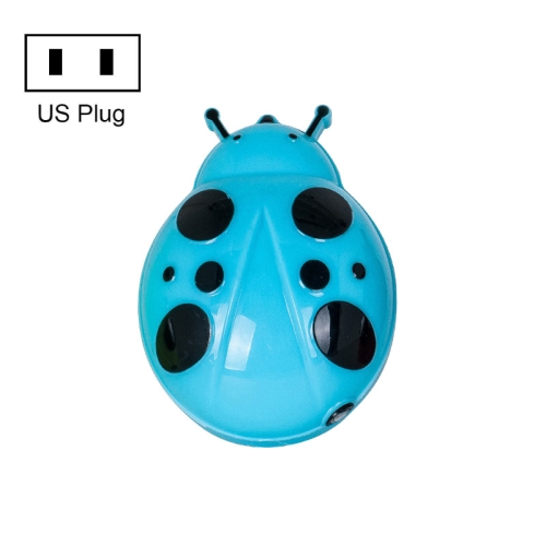 

A62 Beetle Shape LED Night Light Plug-in Intelligent Light Control Sensor Light, Plug:US Plug(Blue)