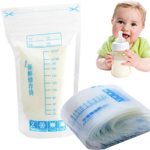 30 PCS 250ml Sac de stockage de lait Sac de stockage de lait maternel frais  (transparent)