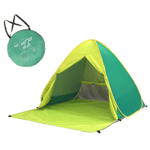 

With Curtain Automatic Instant Pop Up Tent Potable Beach Tent, Size: 150x165x110cm(Green)