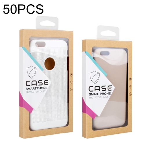 50 PCS Étui pour téléphone portable de haute qualité PVC + Colle Package  Box pour iPhone (4,7 pouces) Taille disponible: 148 mm x 78 mm x 7 mm (noir)