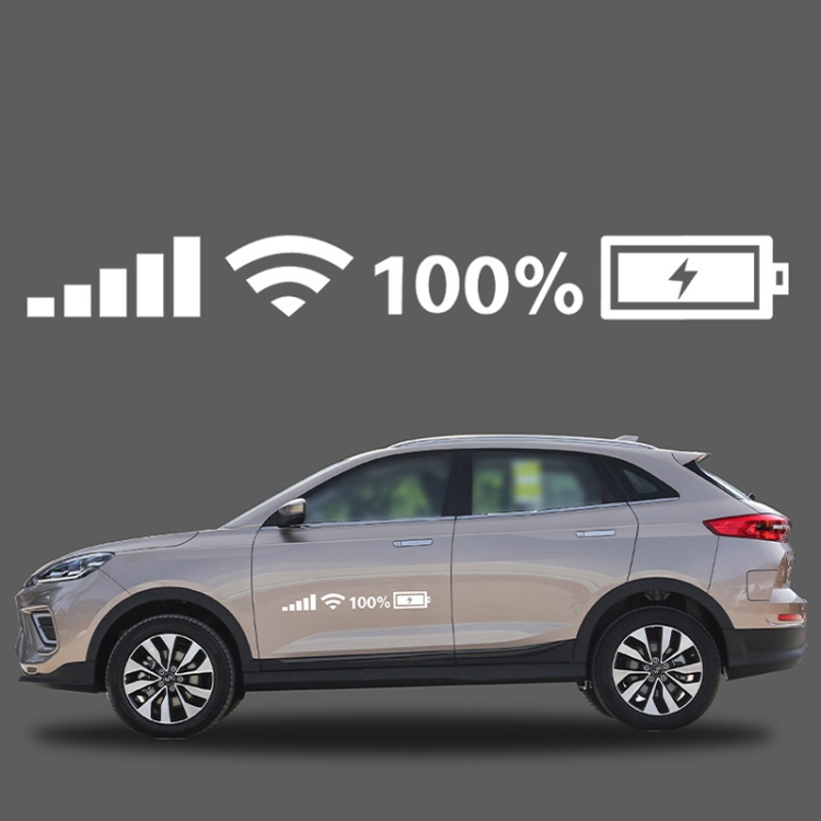 

10 PCS Car Windshield Stickers Signal WiFi Power Vinyl Decal Car Stickers, Size: L(White)