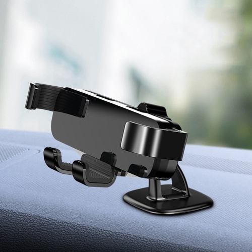 

650 Vehicle-mounted Mobile Phone Gravity Bracket Air Outlet Navigation Holder, Color:Paste Black