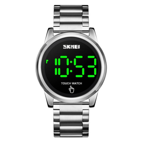 

SKMEI 1684 Versatile Sports Steel Belt Men Electronic Watch, Colour:Silver