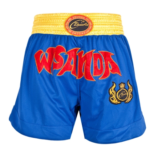 

ZhuoAo Muay Thai/Boxing/Sanshou/Fighting Shorts for Men and Women, Size:XS(Quick Dry Sanda Blue)