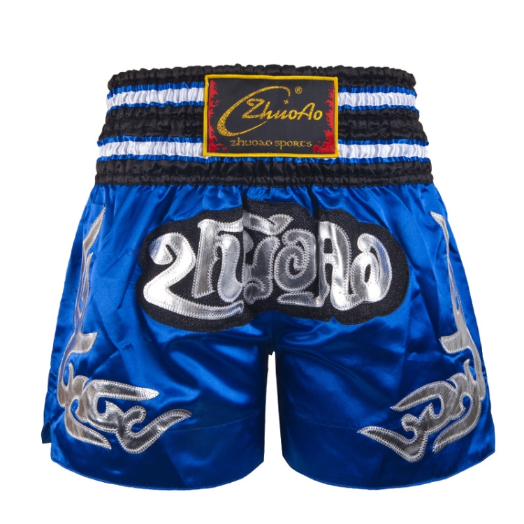 

ZhuoAo Muay Thai/Boxing/Sanshou/Fighting Shorts for Men and Women, Size:S(Classic Blue)