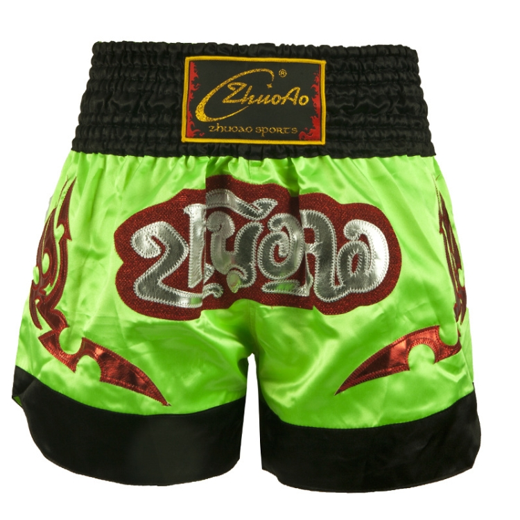 

ZhuoAo Muay Thai/Boxing/Sanshou/Fighting Shorts for Men and Women, Size:XL(Pretty Green)