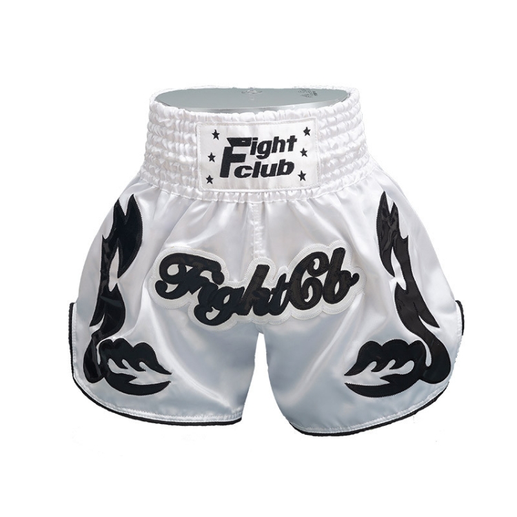

ZhuoAo Muay Thai/Boxing/Sanshou/Fighting Shorts for Men and Women, Size:XL(White Cool)