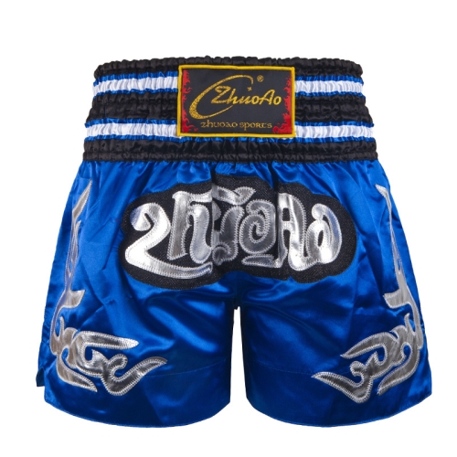 

ZhuoAo Muay Thai/Boxing/Sanshou/Fighting Shorts for Men and Women, Size:XXL(Classic Blue)