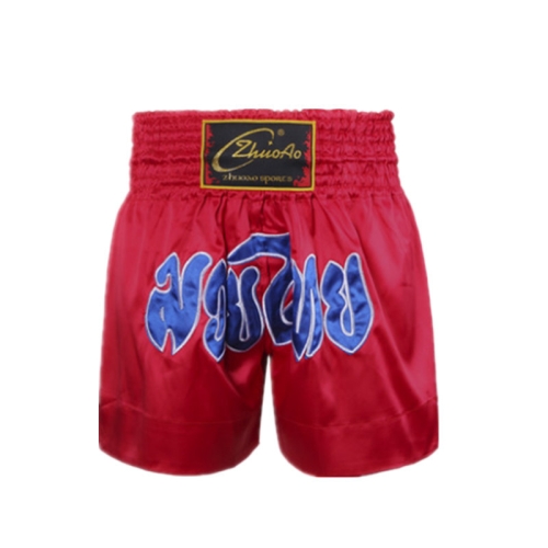 

ZhuoAo Muay Thai/Boxing/Sanshou/Fighting Shorts for Men and Women, Size:XXXL(Alphabet Red)