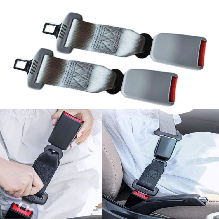 

2 PCS Child And Pregnant Woman Car Seat Belt Extender, Length:29cm(Gray)