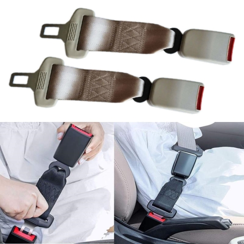

2 PCS Child And Pregnant Woman Car Seat Belt Extender, Length:36cm(Beige)