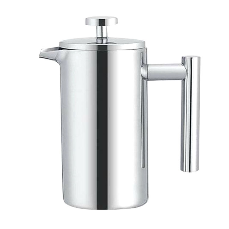 304 Stainless Steel French Pressure Coffee Pot Hand Made Tea Pot, Capacity: 800ml