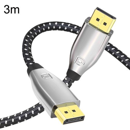 

3m 1.4 Version DP Cable Gold-Plated Interface 8K High-Definition Display Computer Cable(Gray)