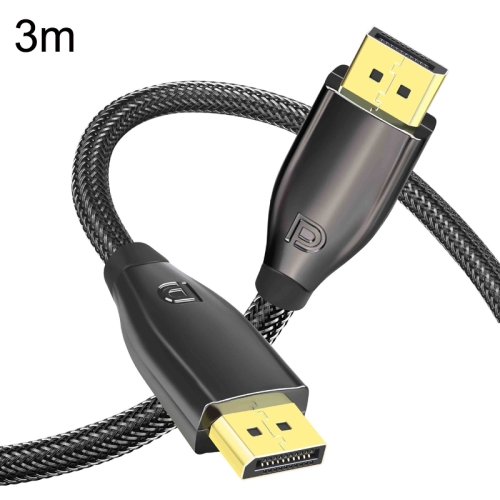 

3m 1.4 Version DP Cable Gold-Plated Interface 8K High-Definition Display Computer Cable(Black)
