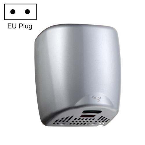 

Kuaierte Bathroom Stainless Steel Hhigh-Speed Hand Dryer, Colour:Silver Gray(EU Plug)