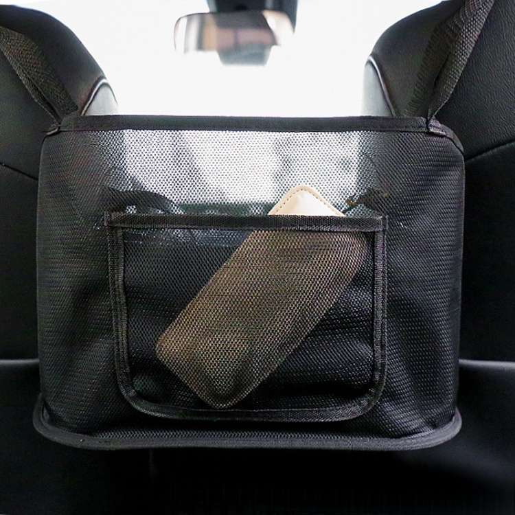 

3 PCS Car Seat Hanging Storage Bag, Style:With Pocket(Black)