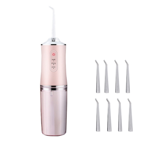 

6886 Dental Flusher Water Dental Floss Portable Household Teeth Oral Cleaning Dental Scaler, Band Width: 8 Heads(Pink)