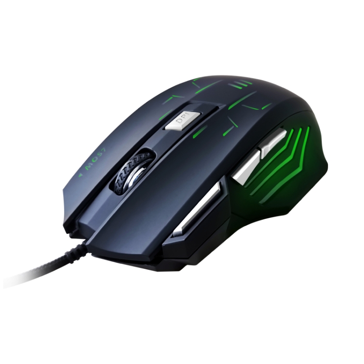 

MOS7 7 Keys One-click Combo Custom Keyboard Shortcuts Game Mice, Cable Length: 2m(Black)