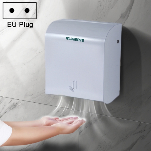 

Kuaierte Automatic Induction Stainless Steel Ultra-thin Hand Dryer, Colour:White(EU Plug)