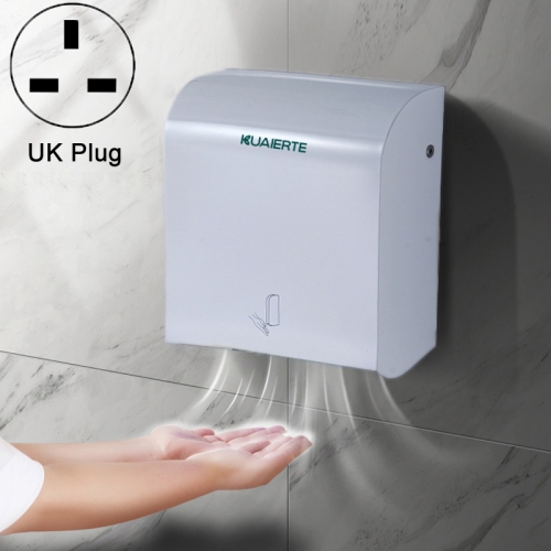 

Kuaierte Automatic Induction Stainless Steel Ultra-thin Hand Dryer, Colour:White(UK Plug)