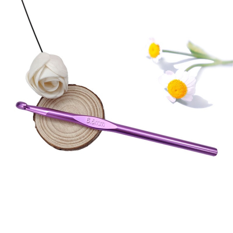 

10 PCS Color Alumina Single Head Crochet Handmade DIY Knitting Tool Material, Specification:6.5mm