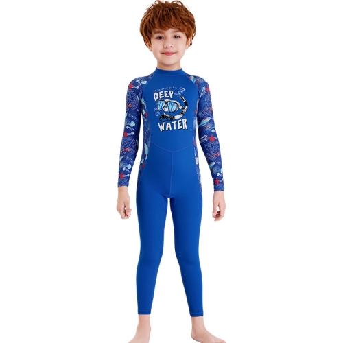 

DIVE&SAIL Children Sun Protection Long Sleeve Quick Dry Diving Suit, Size: XXL(Blue)