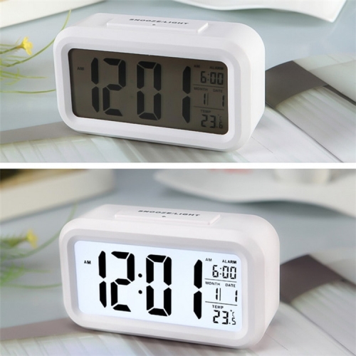 

Temperature Type Lazy Snooze Alarm Mute Backlit Electronic Clock(White)