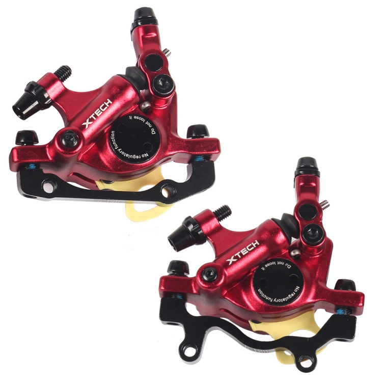 

ZOOM HB100 Mountain Bike Hydraulic Brake Caliper Folding Bike Cable Pull Hydraulic Disc Brake Caliper, Style:Front and Rear(Red)
