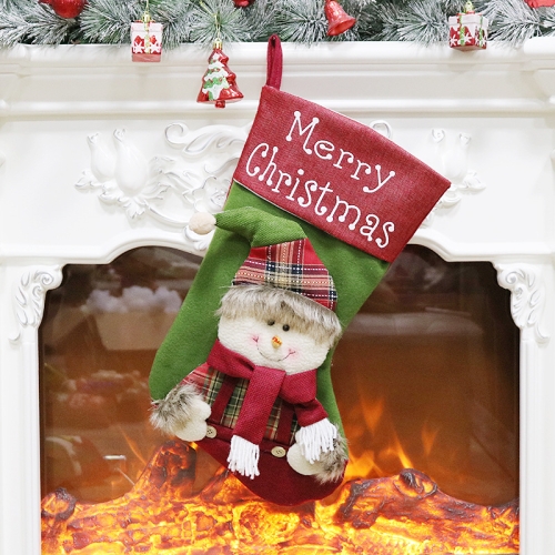 2Pcs Photo Frame Santa Socks Christmas Stockings Candy Gift Bags Hanging Decor