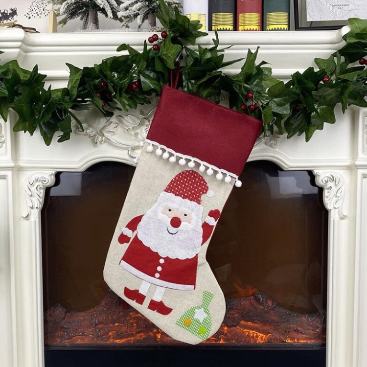 Christmas Decorations Christmas Socks Christmas Tree Pendant Children Gift  Candy Bag(Senior)