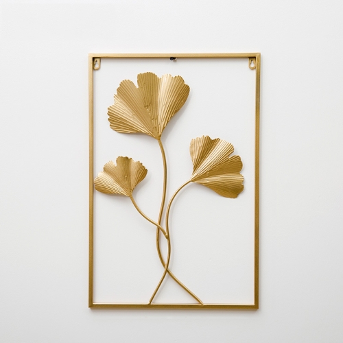 

Living Room Wall Metal Leaf Wall Hanging Decoration TV Sofa Background Wall Wall Decoration(Ginkgo Leaf )