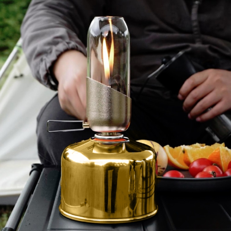 Fire-Maple Outdoor Metal Gas Tank Cover Camping G2 Flat Gas Tank Metal Cover (Shiny Gold)