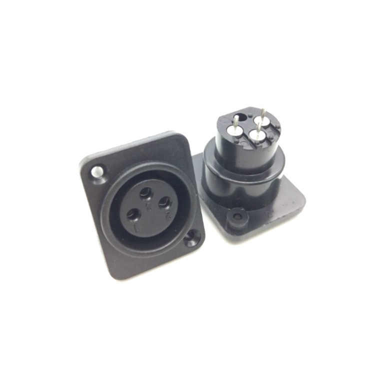 40 PCS Right-angle Card Dragon Female Socket Three-core Canon ...