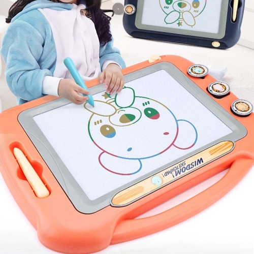 Lavagna magnetica per lavagna da disegno per bambini con graffiti colorati,  stile: set 1 (arancione)