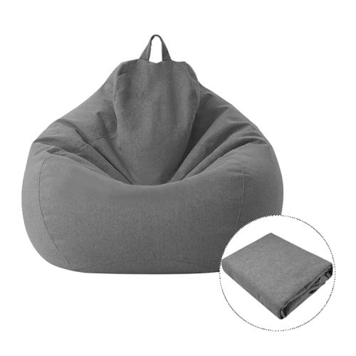 

Lazy Sofa Bean Bag Chair Fabric Cover, Size: 80x90cm(Dark Gray)