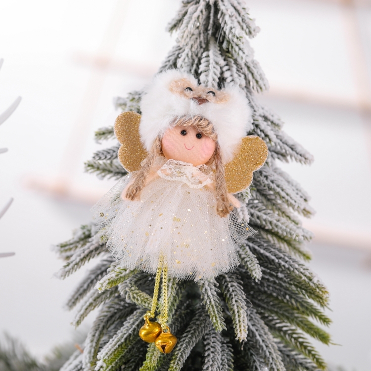 PCS Christmas Plush Net Yarn Sequined Angel Charm Children