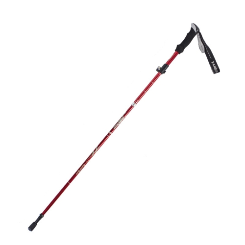 

TANERDD TR-D0001 Trekking Poles Aluminum Alloy Folding Outdoor Handrails Trekking Walking Sticks(Short Model (Red))