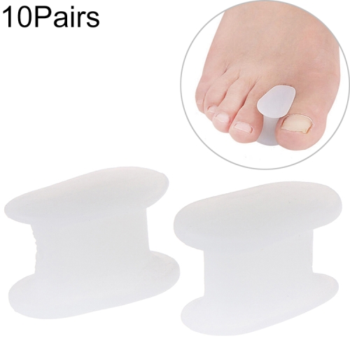 10 pares de separador de dedos de gel, herramienta para el cuidado de los pies, alisador de juanetes de dedo gordo de silicona, protector de juanete Valgus Hallux, alineación correctora