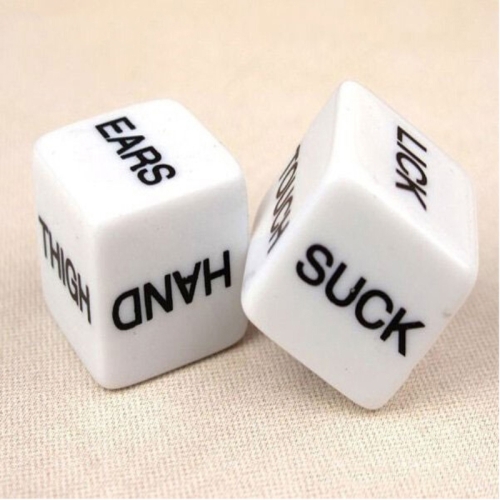 

2 PCS Funny Sex Dice Humour Party Gambling Adult Games Sex Toys Cuboid(White)
