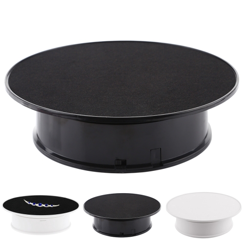 

20cm 360 Degree Electric Rotating Turntable Display Stand Photography Video Shooting Props Turntable, Max Load 1.5kg, Powered by Battery(Black)