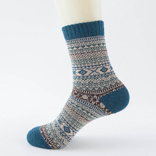 3 pares de calcetines gruesos de tubo cuadrado de lana de nacional