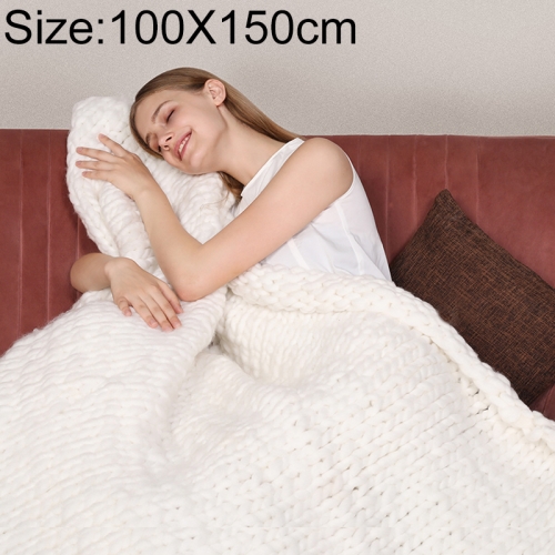 Fashion Handmade Polyester Blanket Size 100x150cm Dark Grey