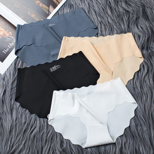 3pcs /Pack Girl Cotton Underwear Flat Angle Solid Color Short