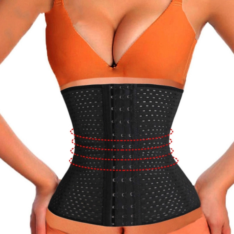 Cintura Corsetto Moda Nera Con Fascia Elastica Larga In Vita Per Donne Taglia S