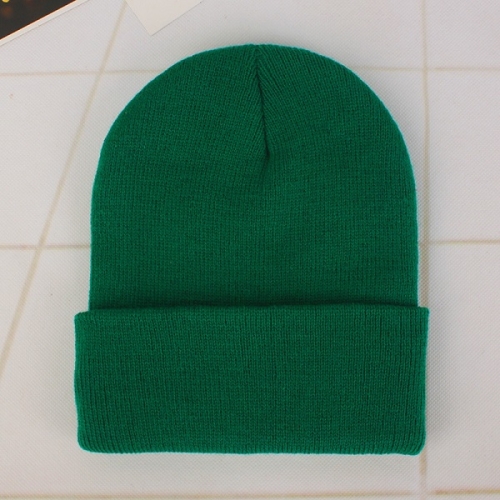 

Simple Solid Color Warm Pullover Knit Cap for Men / Women(Green )