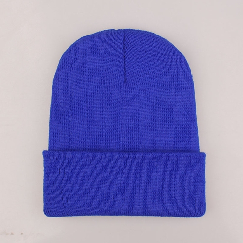 

Simple Solid Color Warm Pullover Knit Cap for Men / Women(Royal Blue )