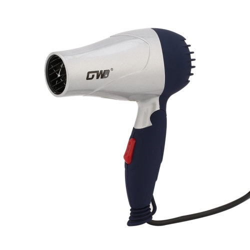 GW-555 220V Máy thổi tóc mini cầm tay có thể gập lại cho khách du lịch Máy sấy tóc điện gia dụng (Bạc)